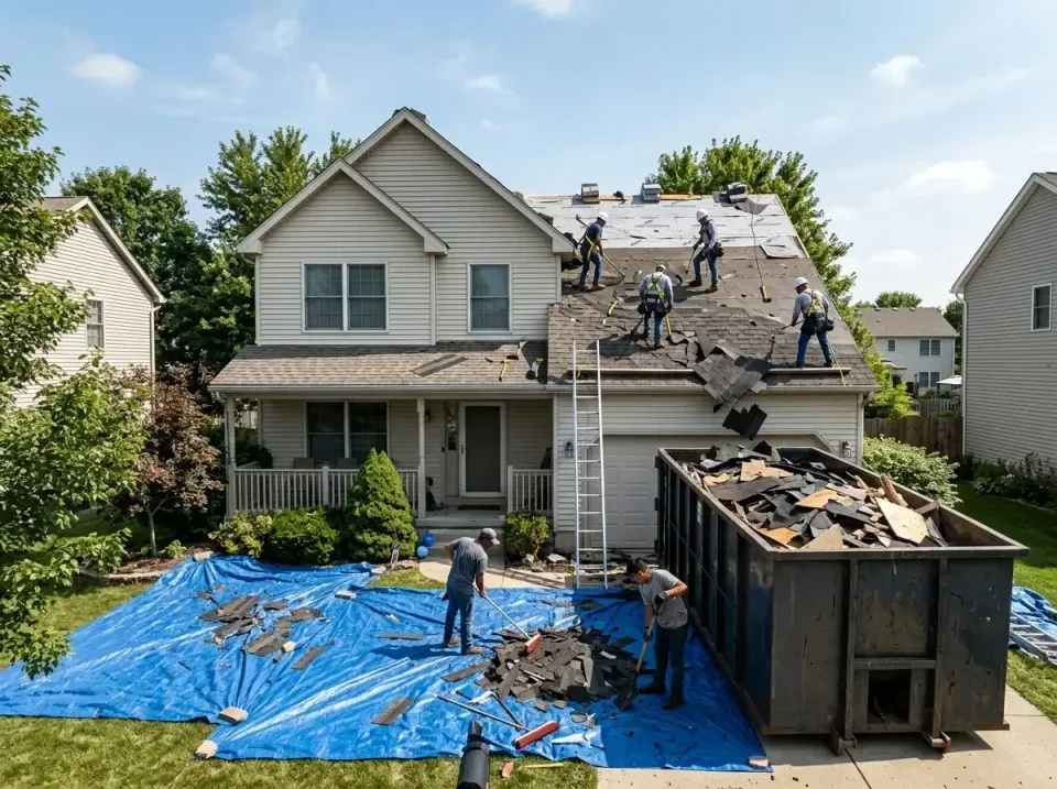roof-replacement-debris-remova-004 — frequently asked questions, Cheapest Dumpster Rentals in Jacksonville, IL